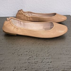 New Gianni Bini Kayson Leather Flats Pink Marble